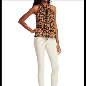 L’Agence brand, new animal print sleeveless Thai front tunic